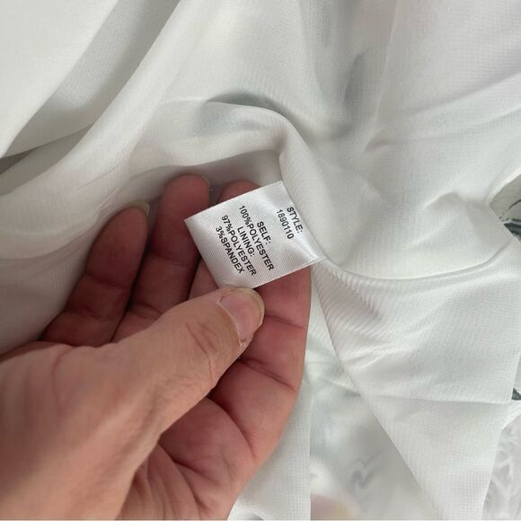 Anthropologie Current Air Floral Ruffle Flutter Sleeve Tie Collar Midi Dress - Picture 8 of 8